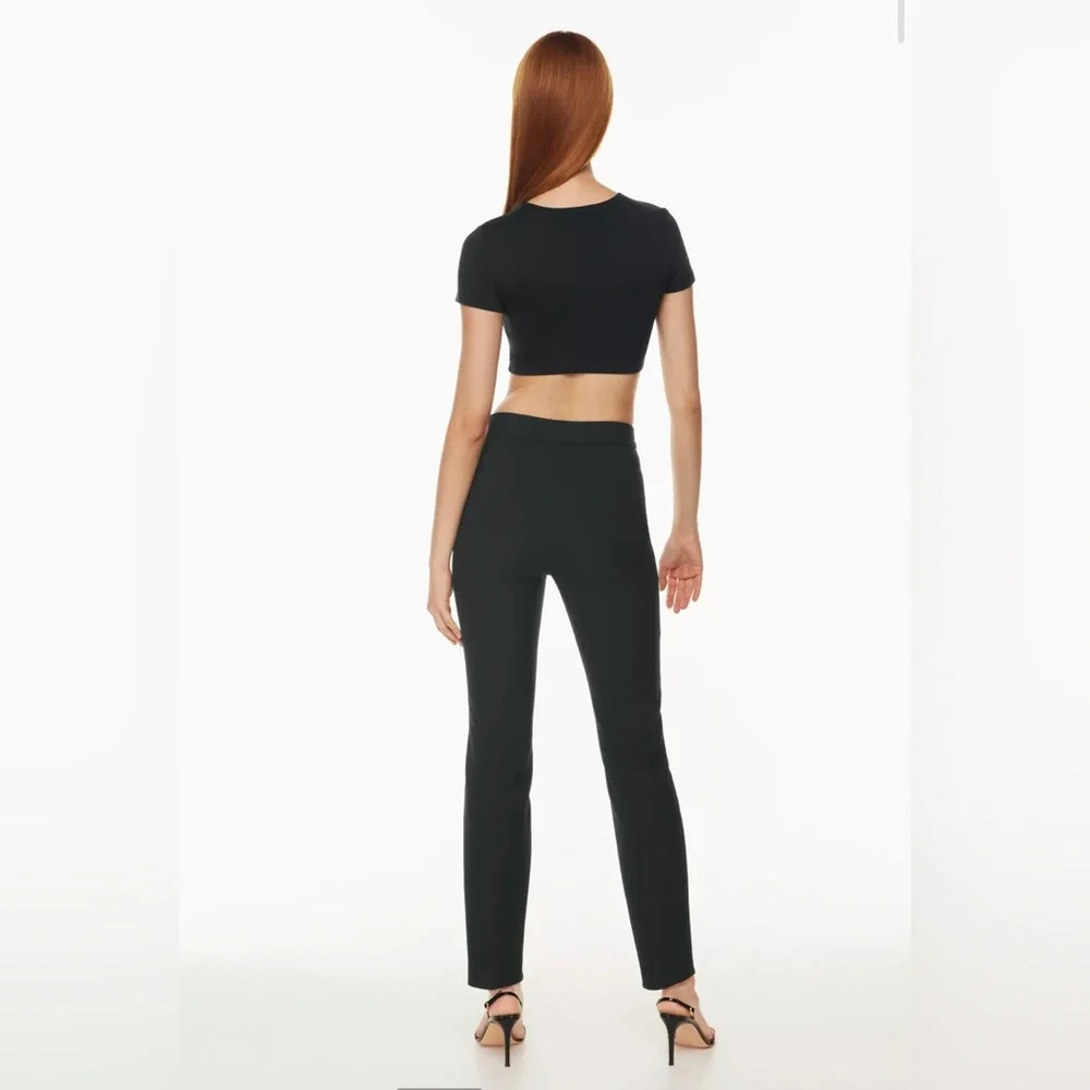 $148 Aritzia Babaton Cassatt Pant in Black Size 6 - High-waisted slit pants - Picture 3 of 16